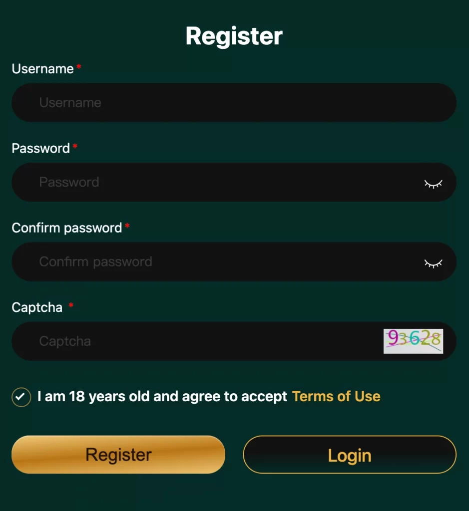 Step-by-step guide illustration showing how to register on the homepage